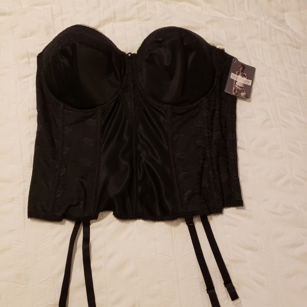 Dominique Black Lace Bustier